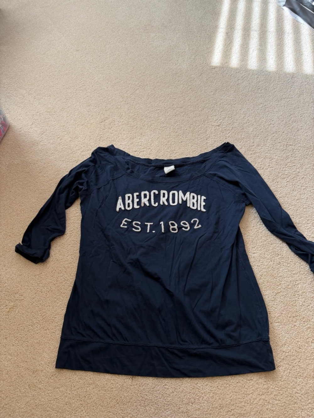 Vintage Abercrombie Navy Mid Sleeve Shirt